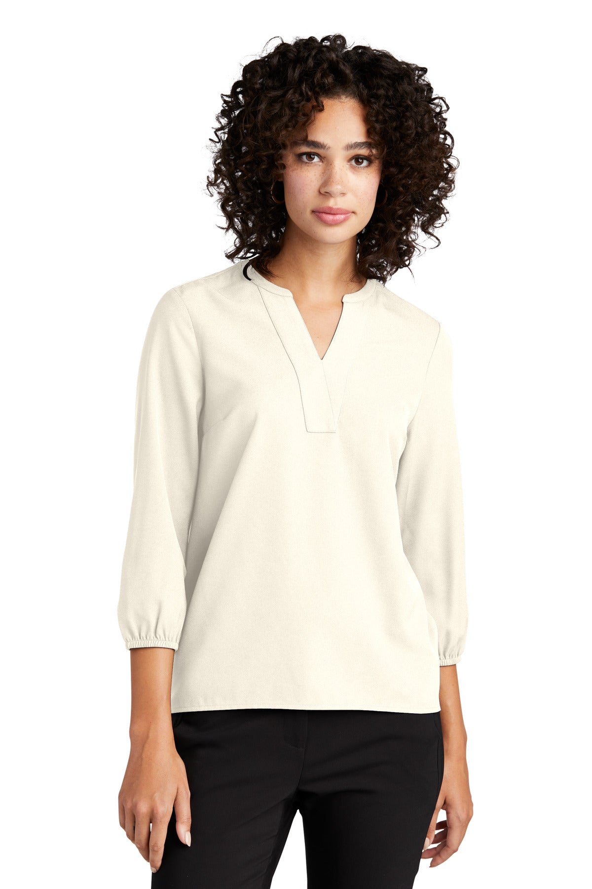 Custom Embroidered - Mercer+Mettle™ Women's Stretch Crepe 3/4-Sleeve Blouse MM2011