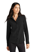 Custom Embroidered - Mercer+Mettle™ Women's Stretch Crepe Long Sleeve Camp MM2013