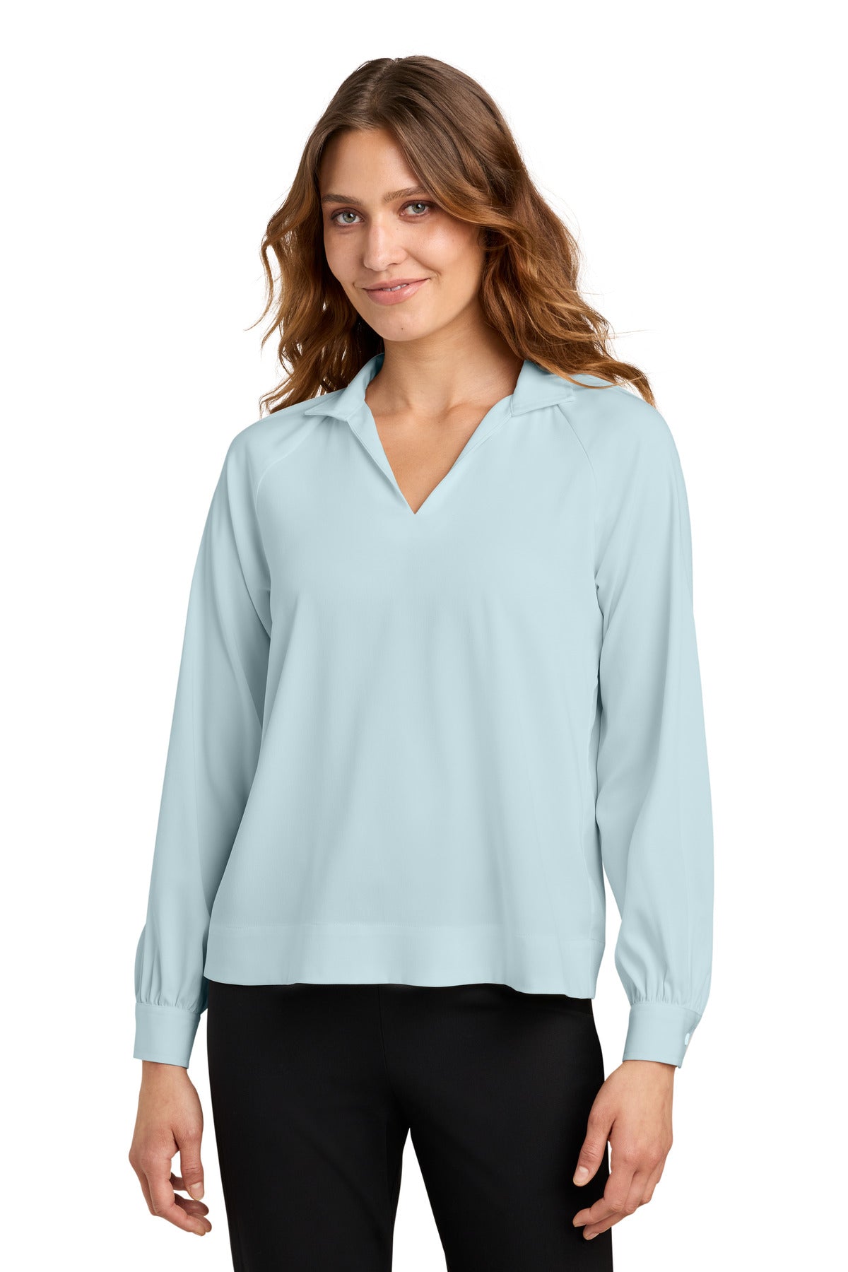 Custom Embroidery or DTF Print - Mercer+Mettle ®  Women's Long Sleeve Buttery Soft Popover Blouse MM2019