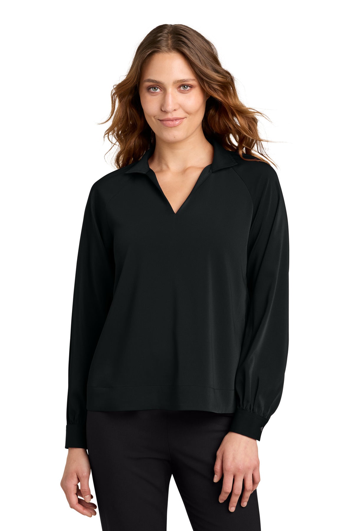 Custom Embroidery or DTF Print - Mercer+Mettle ®  Women's Long Sleeve Buttery Soft Popover Blouse MM2019