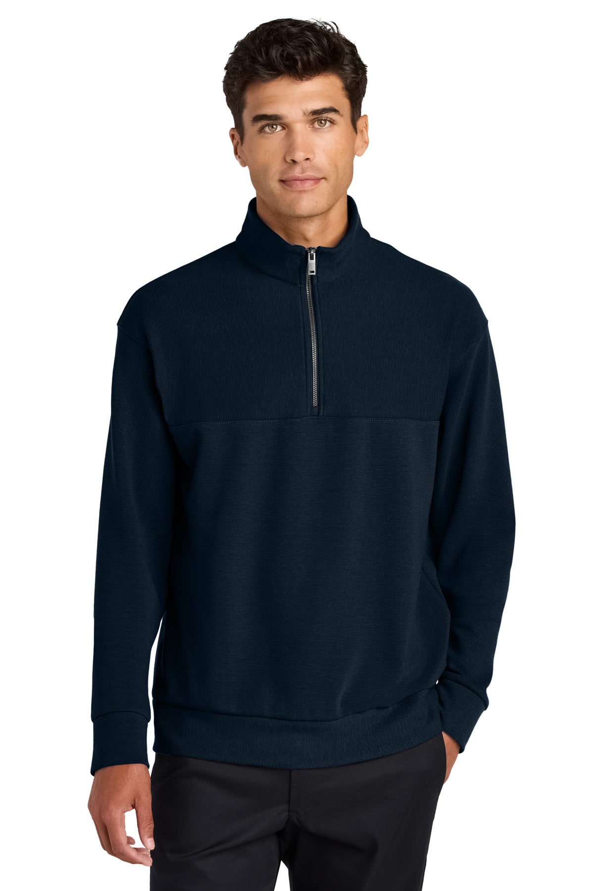 Custom Embroidery or DTF Print - Mercer+Mettle ®  Linear Texture 1/4-Zip MM3040