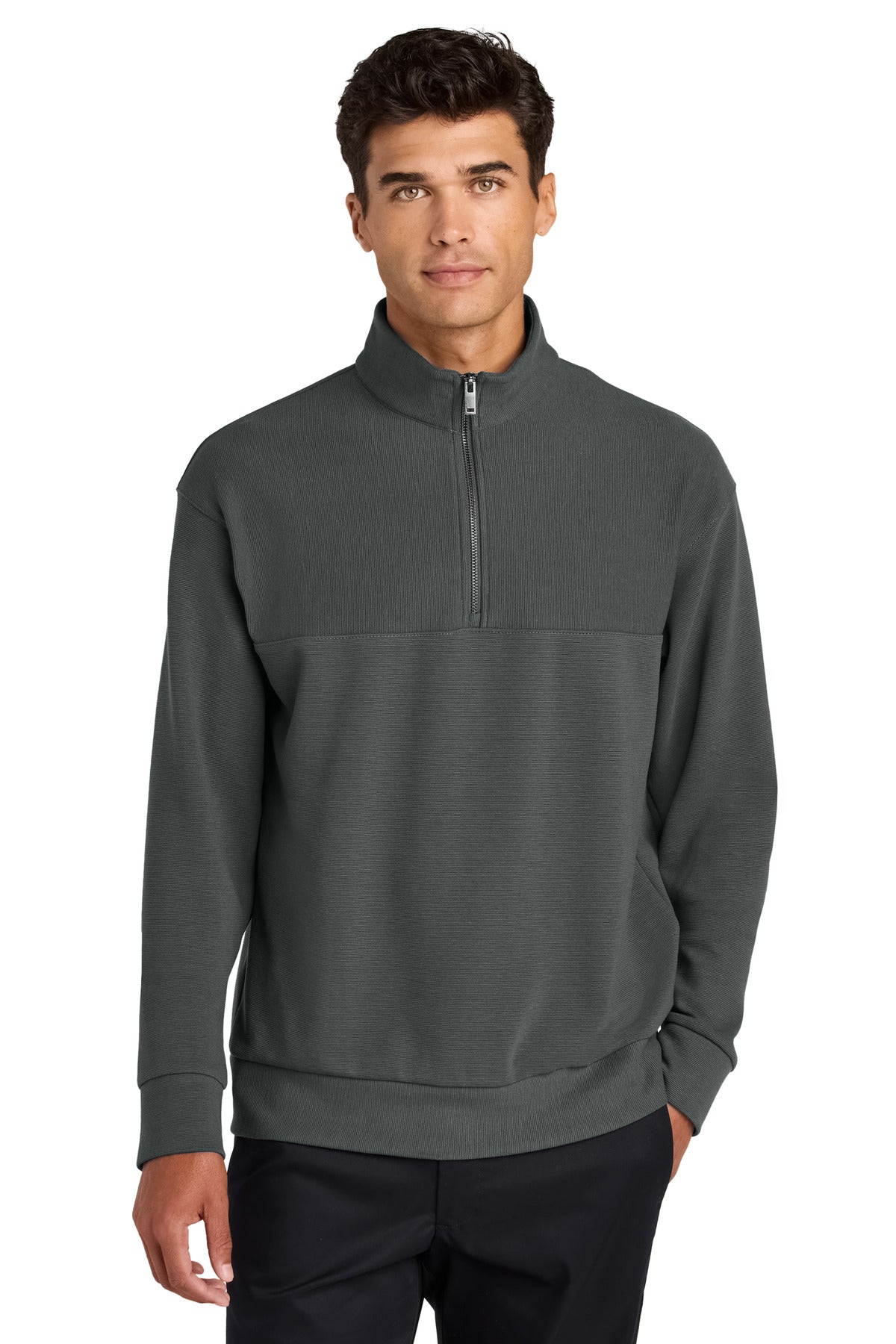 Custom Embroidery or DTF Print - Mercer+Mettle ®  Linear Texture 1/4-Zip MM3040