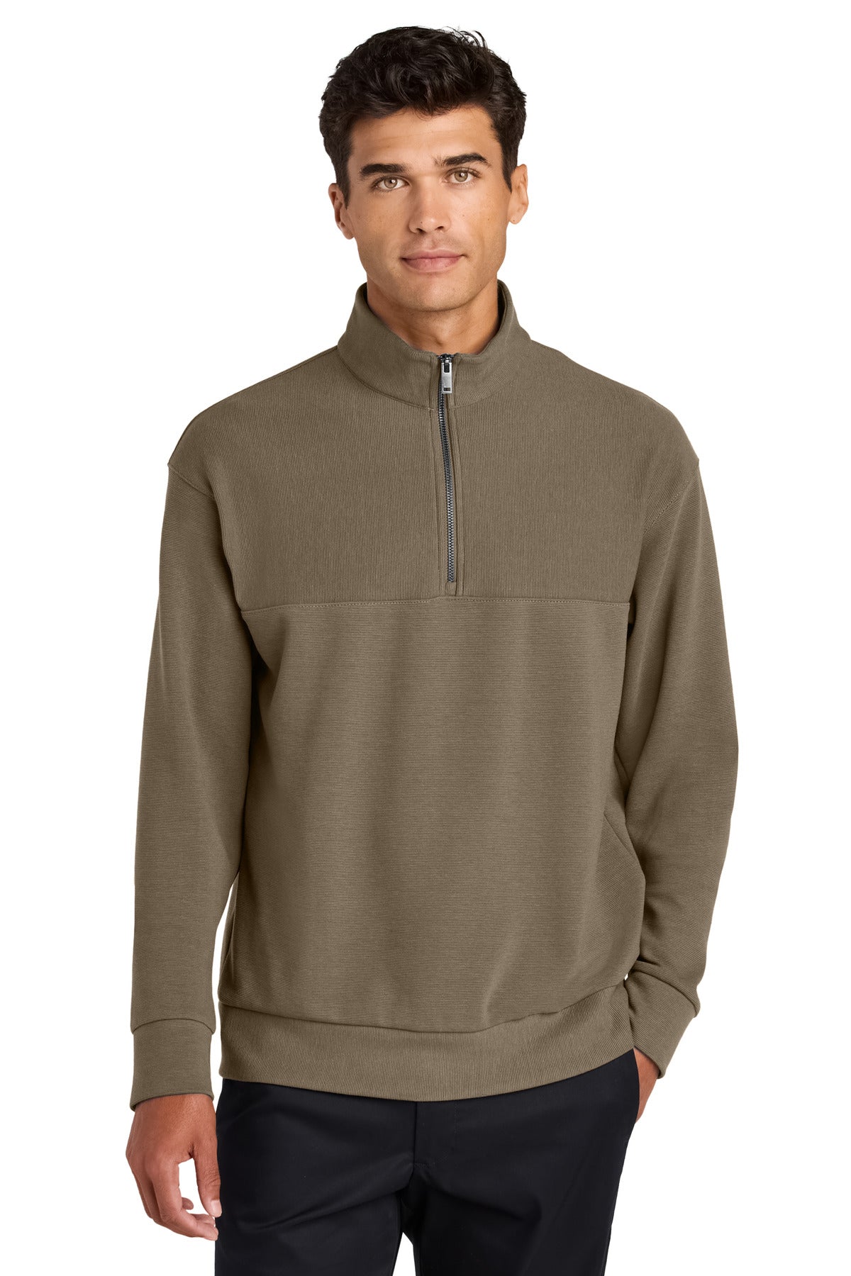 Custom Embroidery or DTF Print - Mercer+Mettle ®  Linear Texture 1/4-Zip MM3040