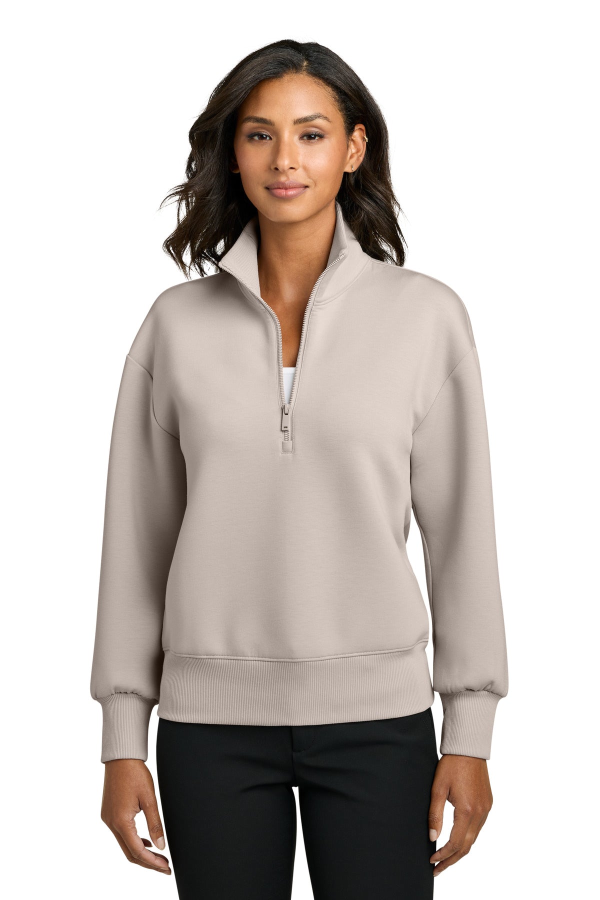 Custom Embroidery or DTF Print - Mercer+Mettle ®  Women's Soft Spacer 1/4-Zip MM3101