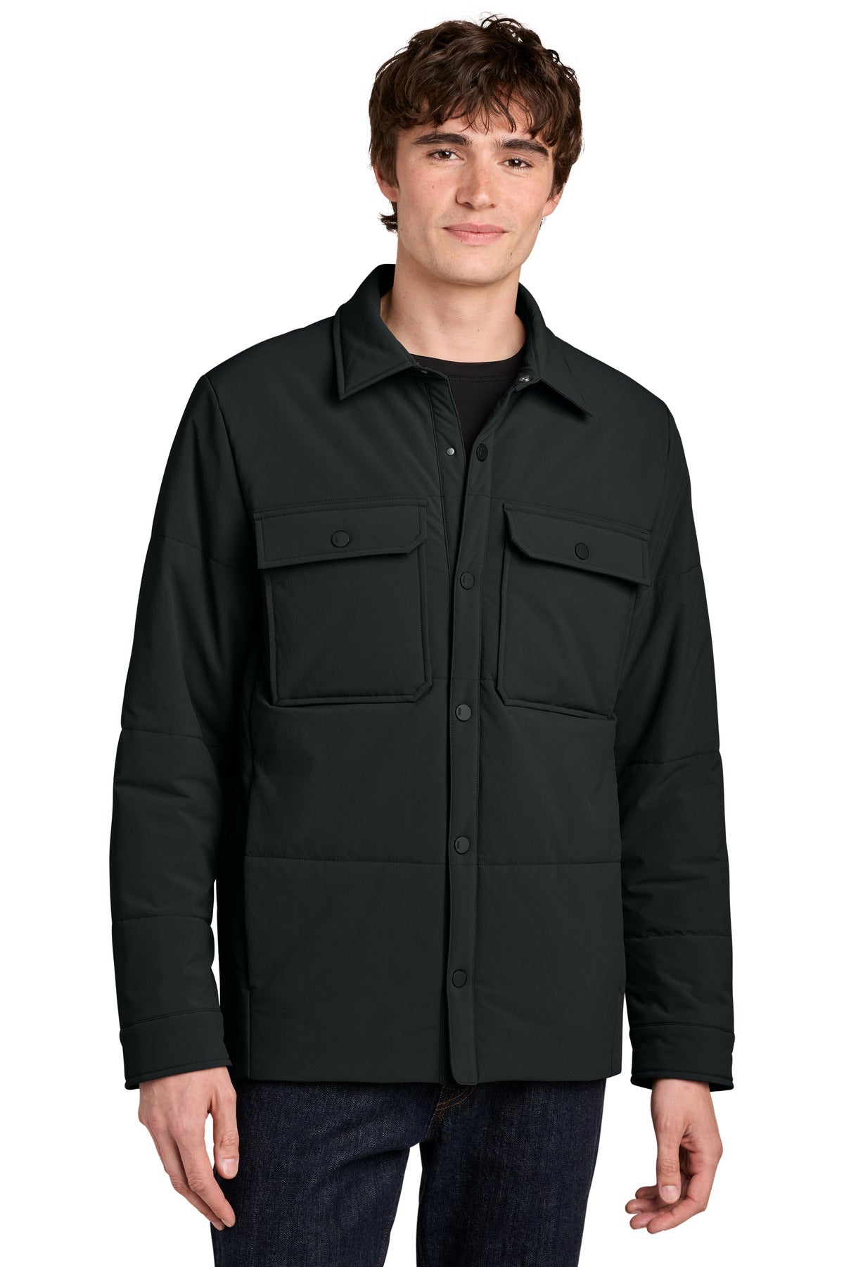 Custom Embroidered or DTF Printed - MiiR ®  Sashiko Stretch Puffy Shacket MRA444