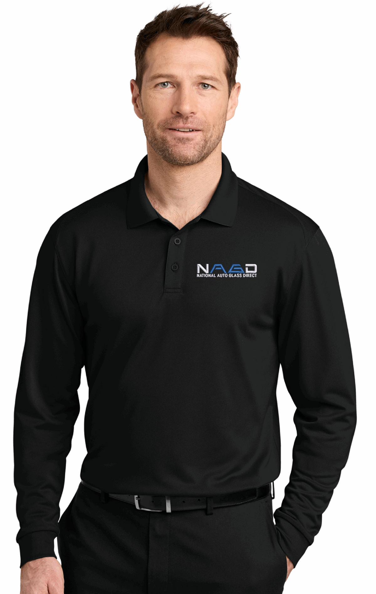 National Auto Glass Direct NAGD - Port Authority ®  Wearever Performance Pique Long Sleeve Polo K240LS