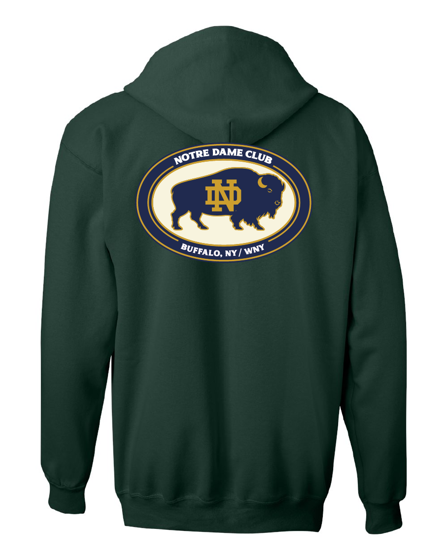 ND Club of Buffalo WNY - Hanes Unisex Ultimate Cotton® Full-Zip Hooded Sweatshirt - F280