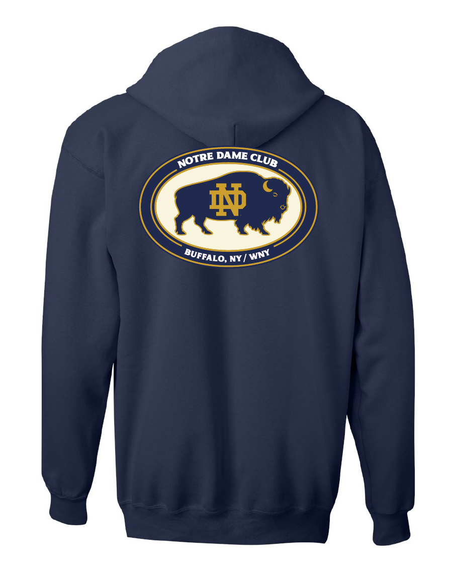 ND Club of Buffalo WNY - Hanes Unisex Ultimate Cotton® Full-Zip Hooded Sweatshirt - F280