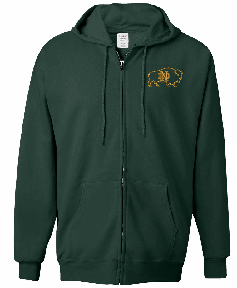 ND Club of Buffalo WNY - Hanes Unisex Ultimate Cotton® Full-Zip Hooded Sweatshirt - F280
