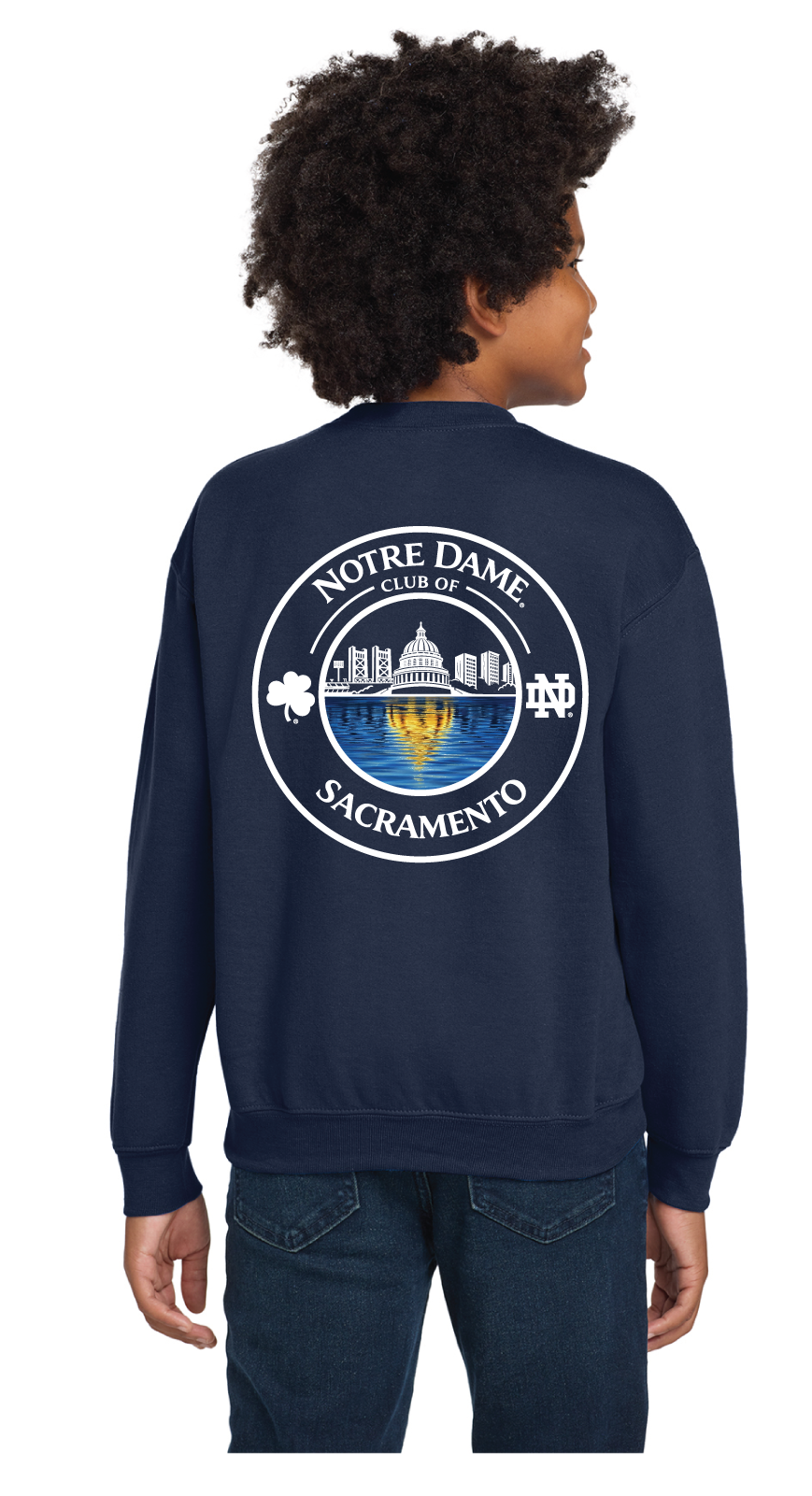 ND Club of Sacramento - Gildan® Youth Heavy Blend™ Crewneck Sweatshirt