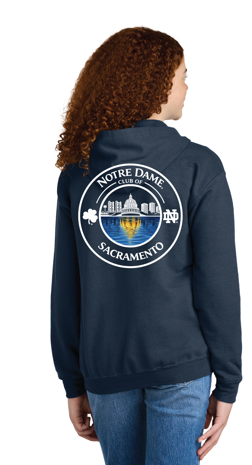 ND Club of Sacramento - Gildan® Youth Heavy Blend™ Full-Zip Hooded Sweatshirt