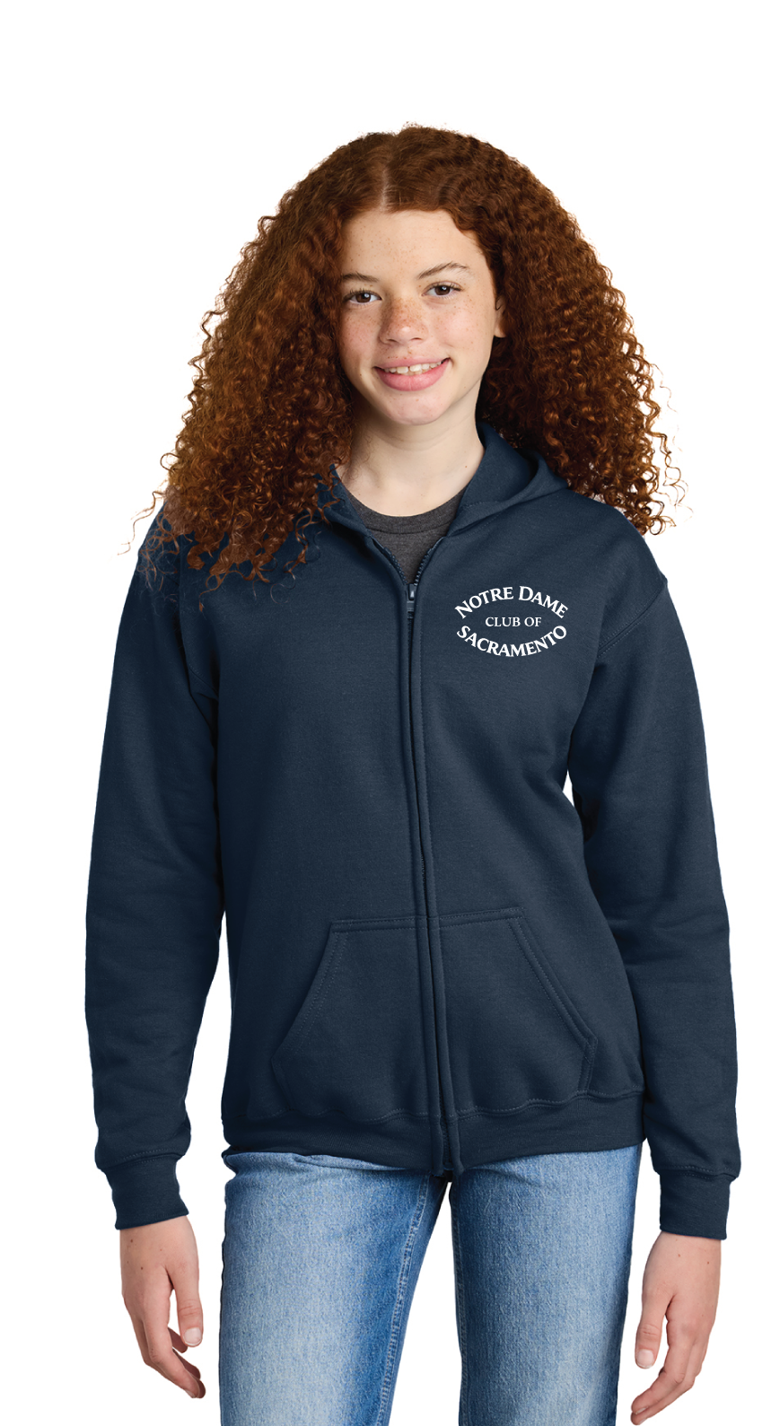 ND Club of Sacramento - Gildan® Youth Heavy Blend™ Full-Zip Hooded Sweatshirt