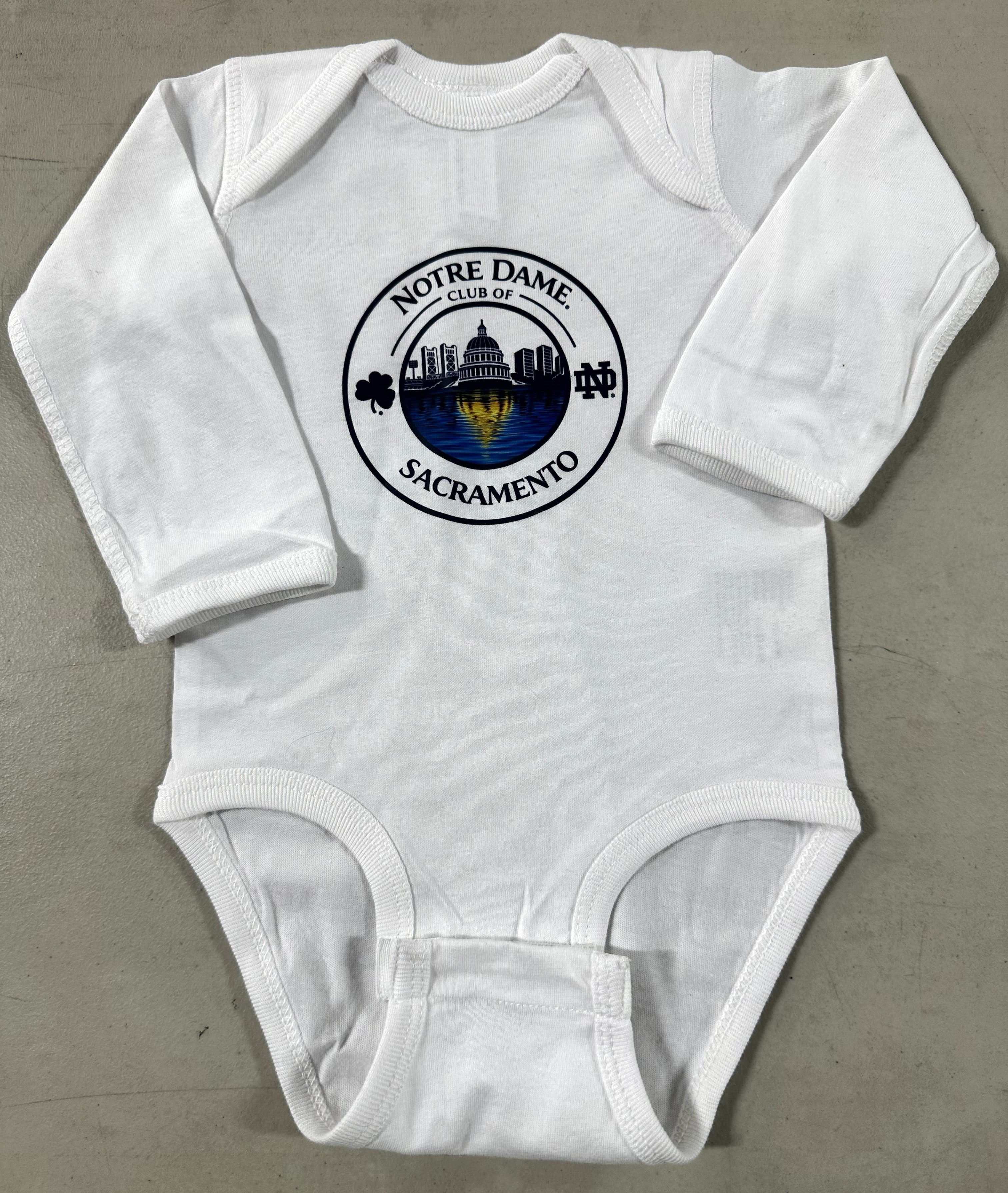 ND Club of Sacramento - Rabbit Skins™ Infant Long Sleeve Jersey Bodysuit