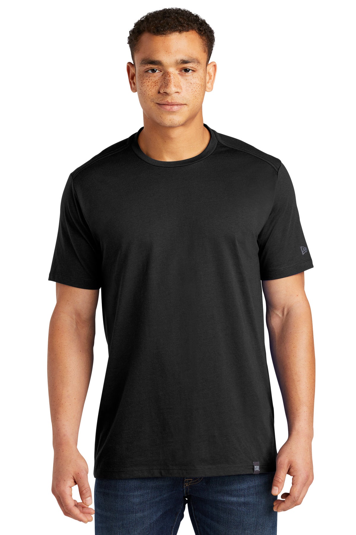 Custom Embroidery - New Era  ®  Heritage Blend Crew Tee. NEA100