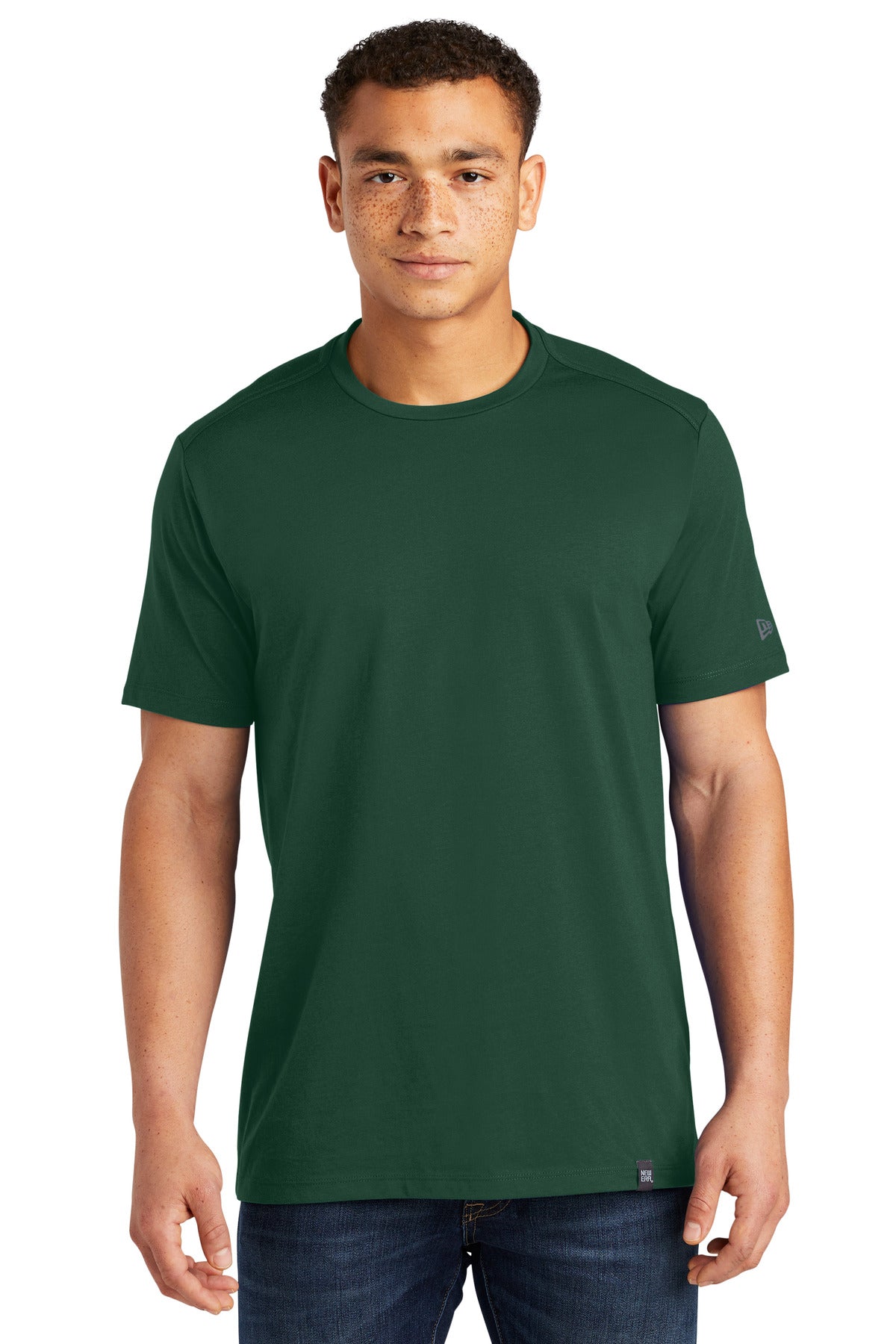 Custom Embroidery - New Era  ®  Heritage Blend Crew Tee. NEA100