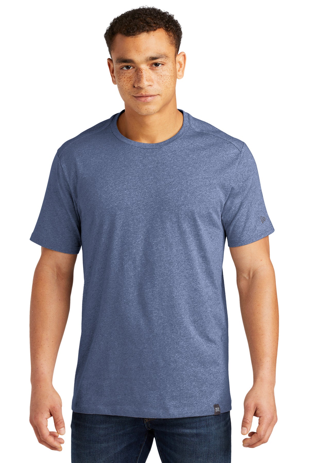 Custom Embroidery - New Era  ®  Heritage Blend Crew Tee. NEA100