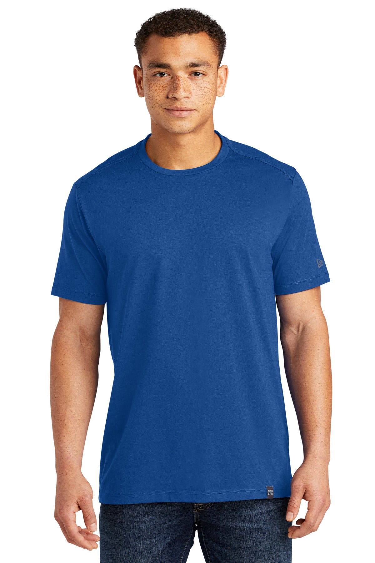 Custom Embroidery - New Era  ®  Heritage Blend Crew Tee. NEA100