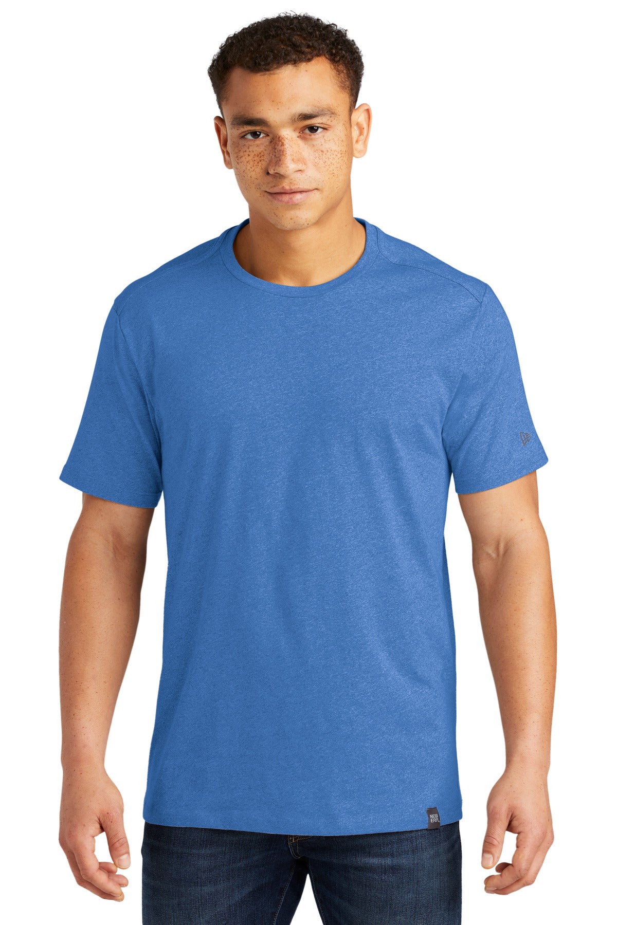 Custom Embroidery - New Era  ®  Heritage Blend Crew Tee. NEA100