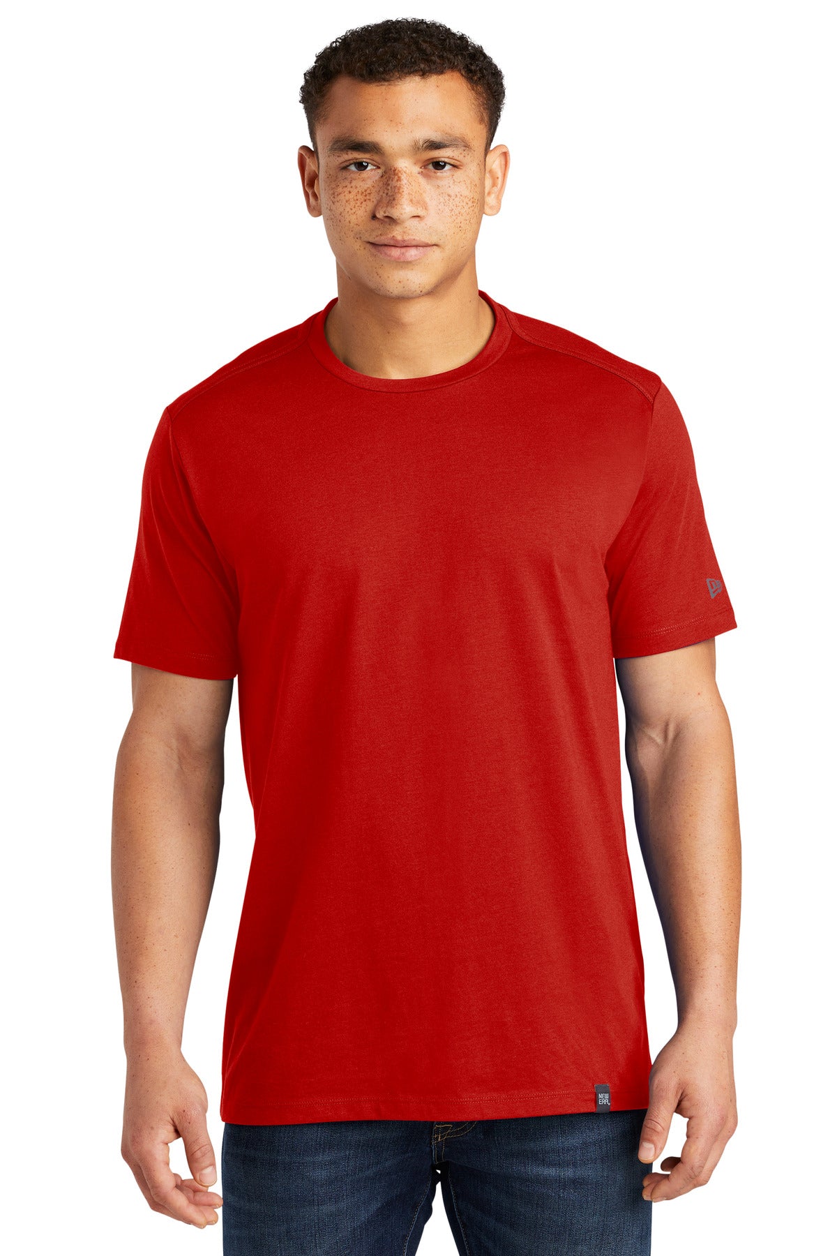 Custom Embroidery - New Era  ®  Heritage Blend Crew Tee. NEA100