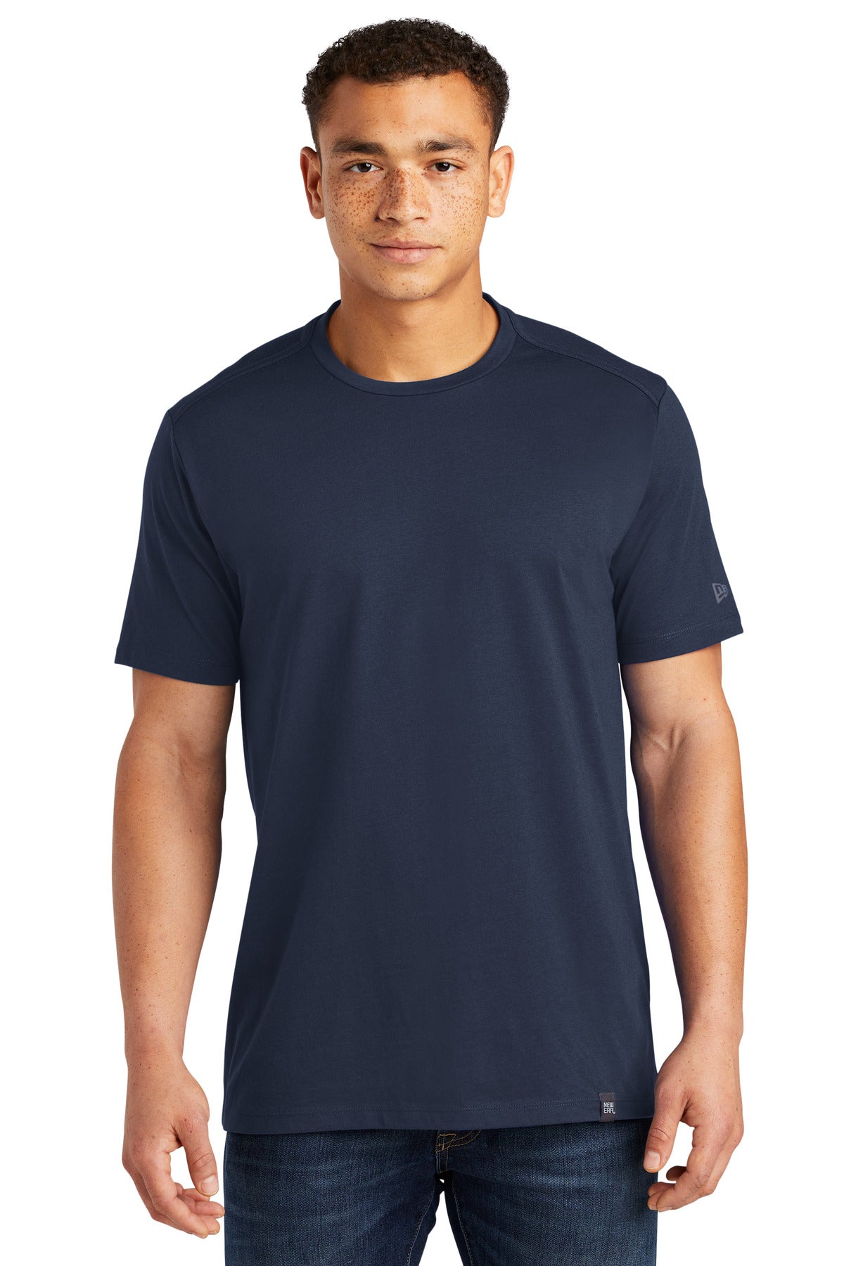 Custom Embroidery - New Era  ®  Heritage Blend Crew Tee. NEA100