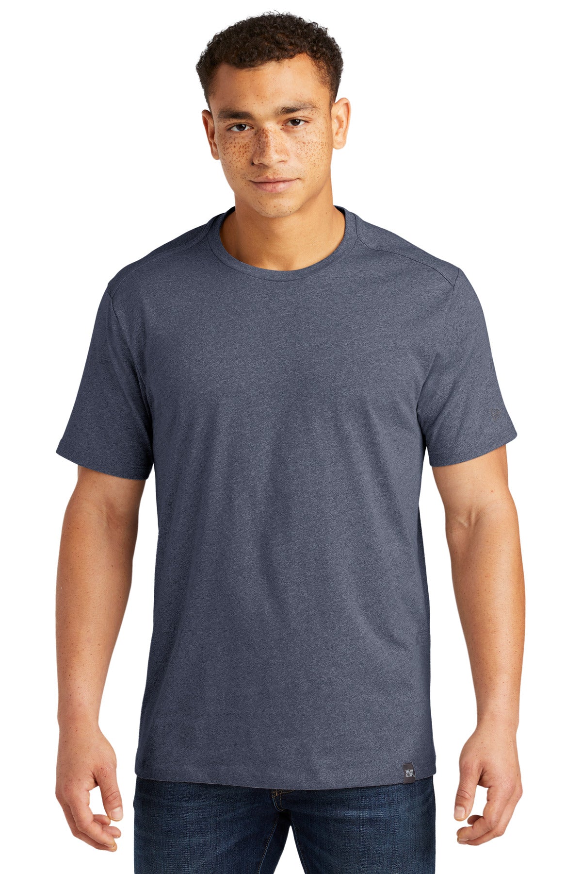 Custom Embroidery - New Era  ®  Heritage Blend Crew Tee. NEA100