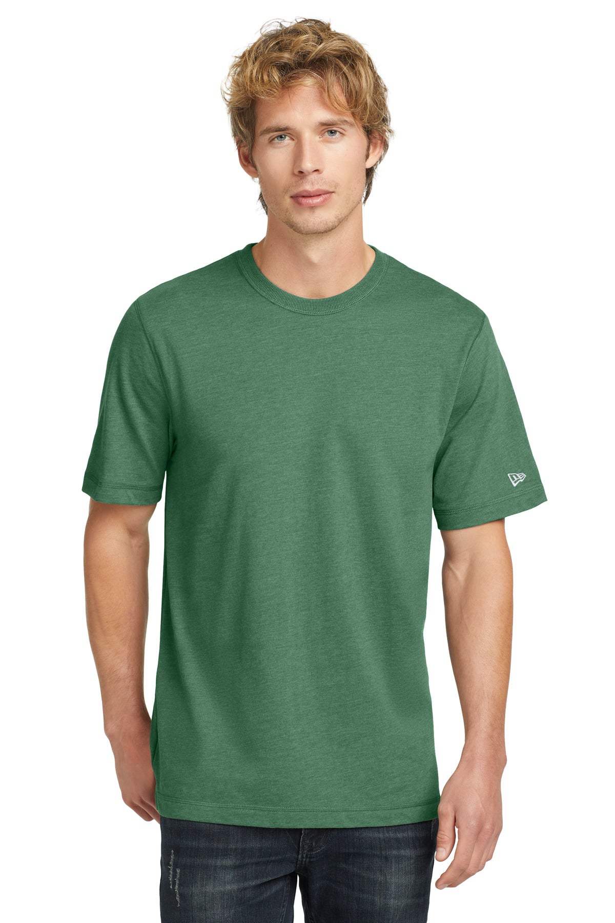 Custom Embroidered - New Era ® Sueded Cotton Blend Crew Tee. NEA120