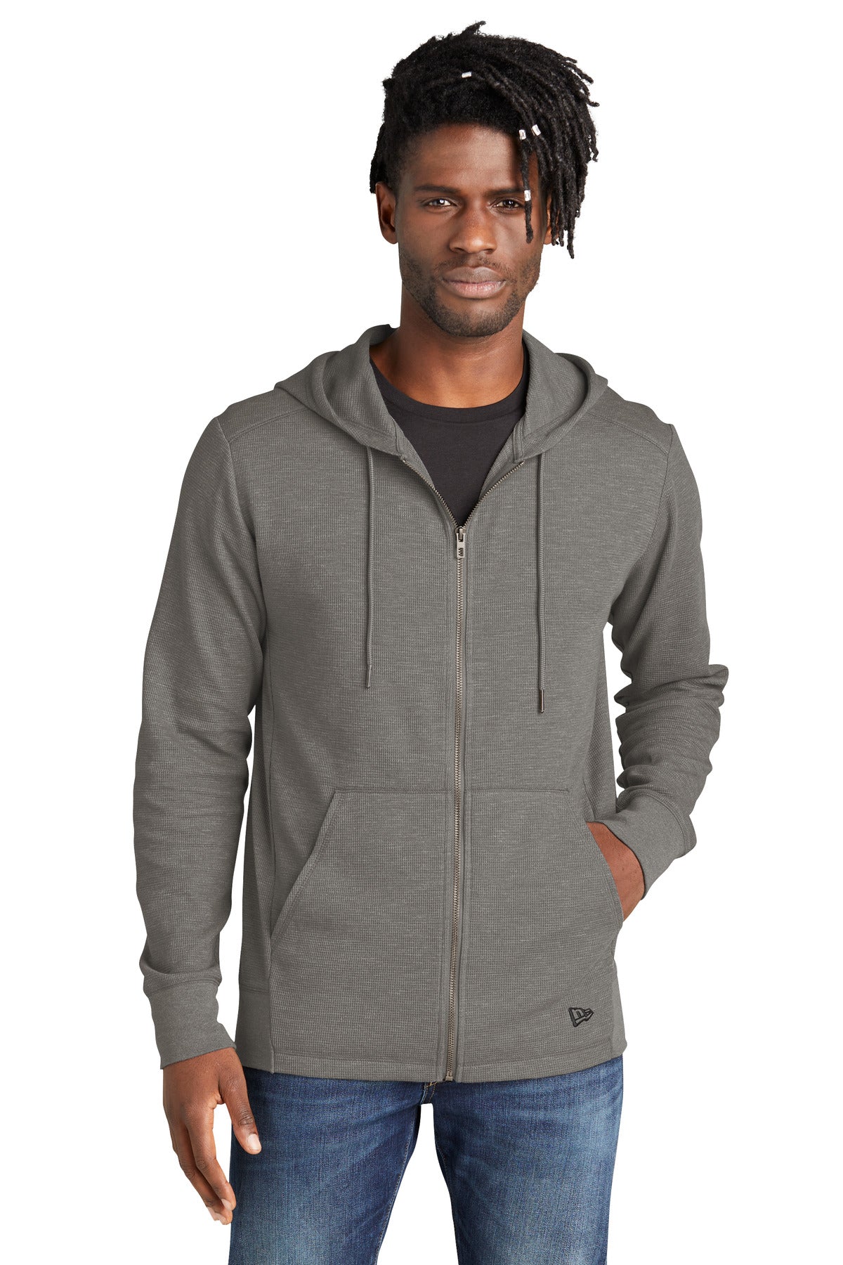 Custom Embroidery - New Era ®  Thermal Full-Zip Hoodie NEA141