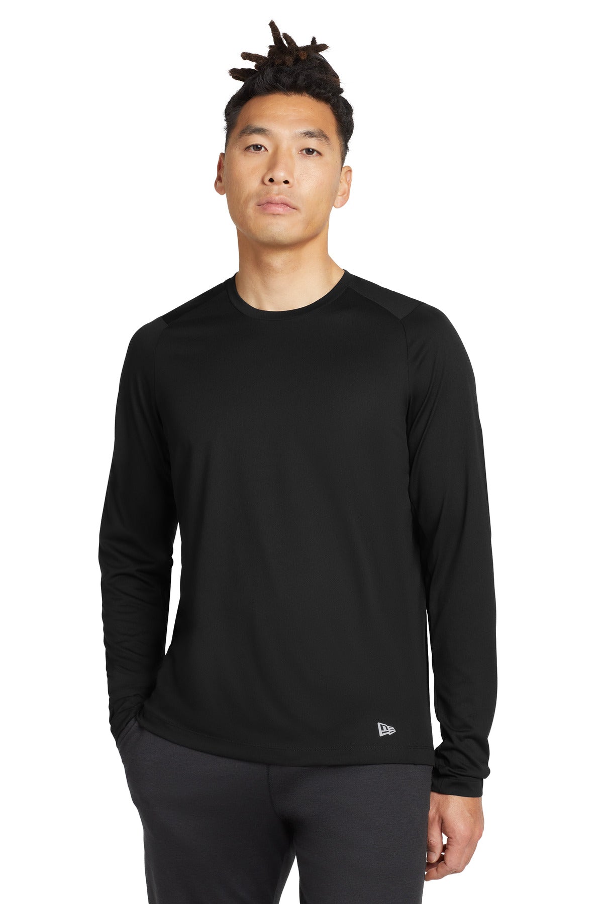 Custom Embroidered - New Era ® Series Performance Long Sleeve Crew Tee. NEA201