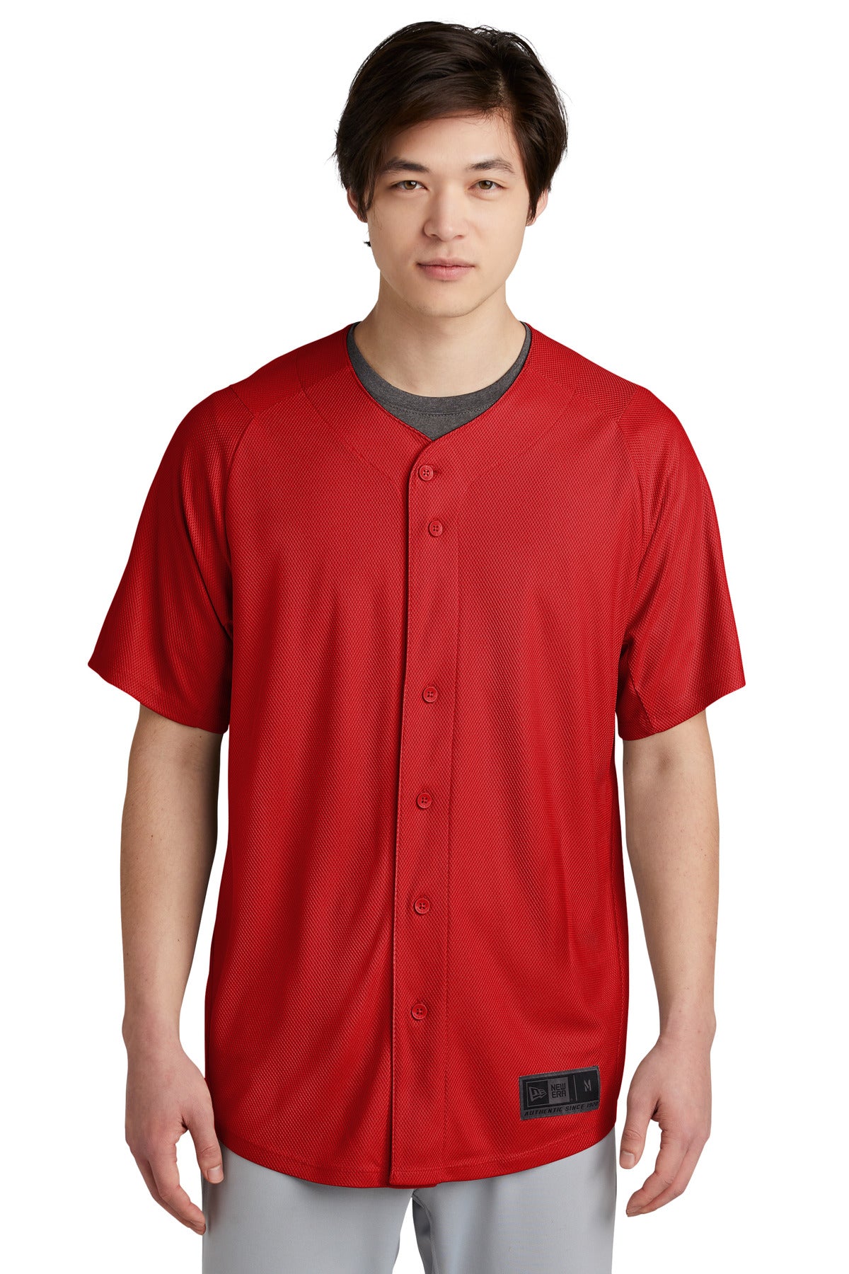 Custom Embroidery - New Era  ®  Diamond Era Full-Button Jersey. NEA220