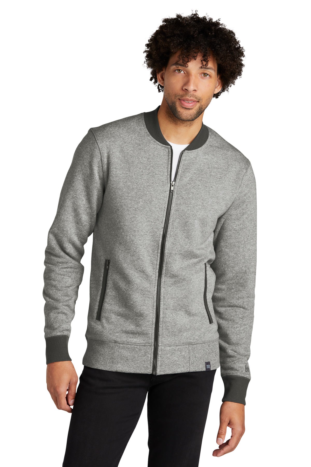 Custom Embroidery - New Era  ®  French Terry Baseball Full-Zip. NEA503