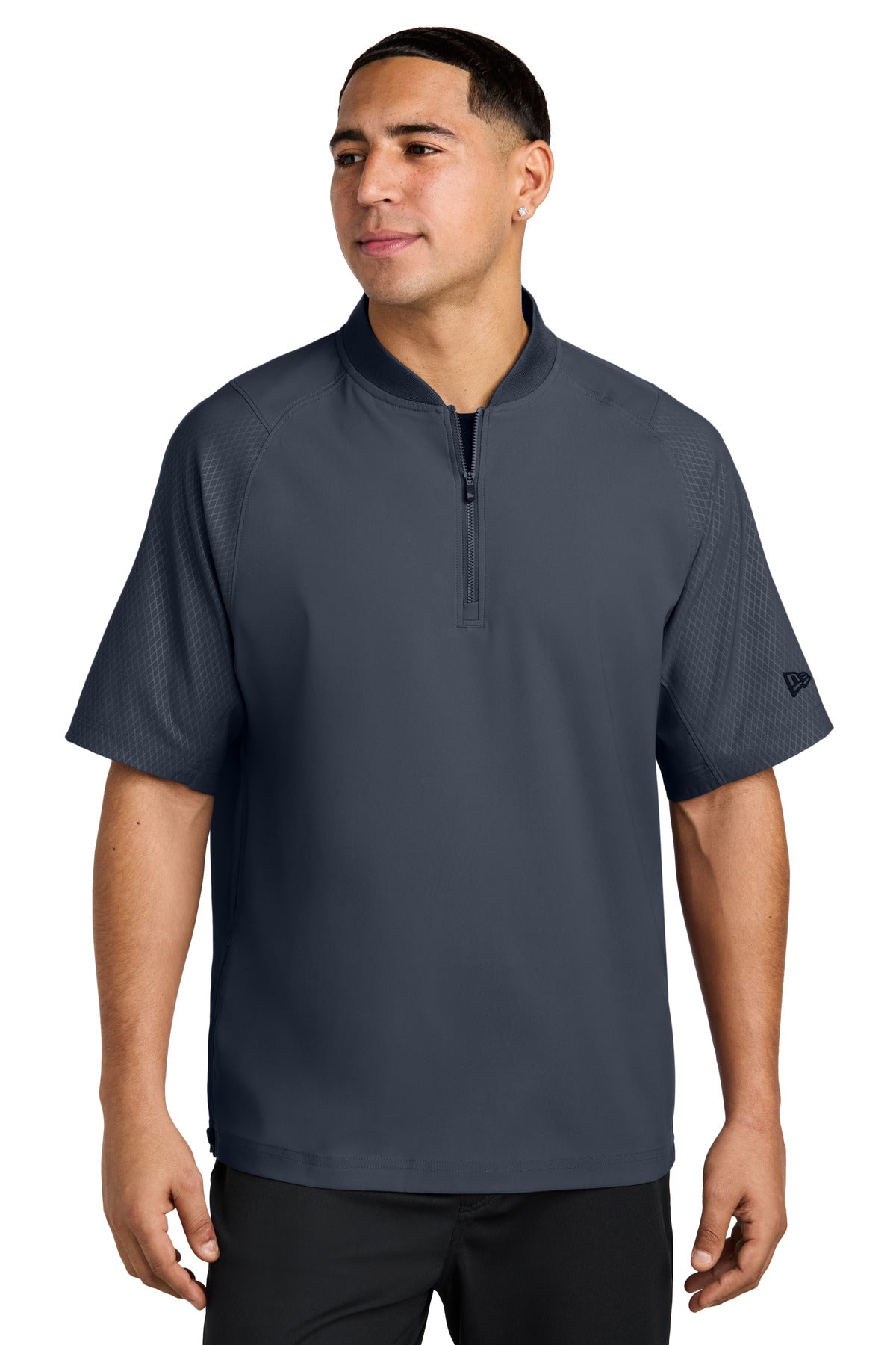 Custom Embroidery - New Era  ®  Cage Short Sleeve 1/4-Zip Jacket. NEA600