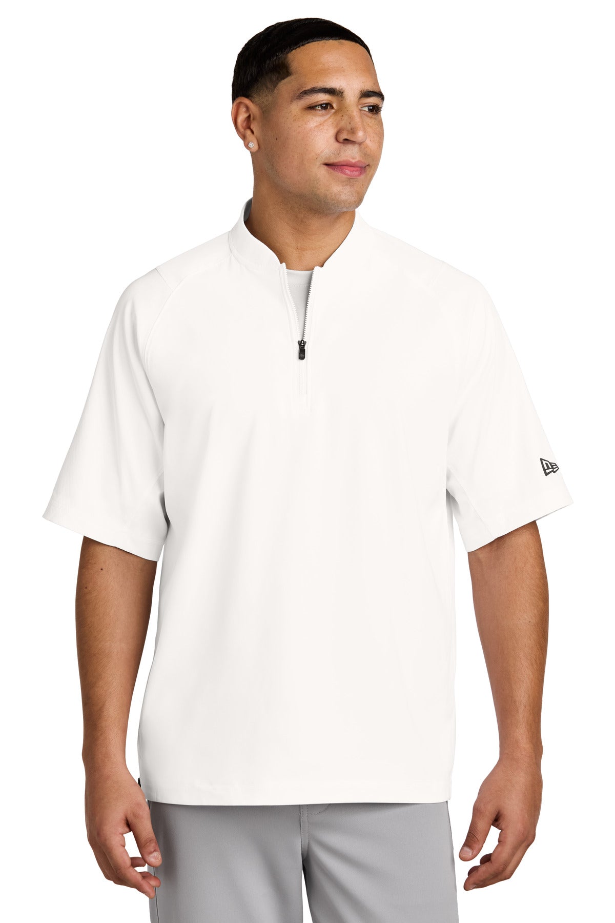 Custom Embroidery - New Era  ®  Cage Short Sleeve 1/4-Zip Jacket. NEA600