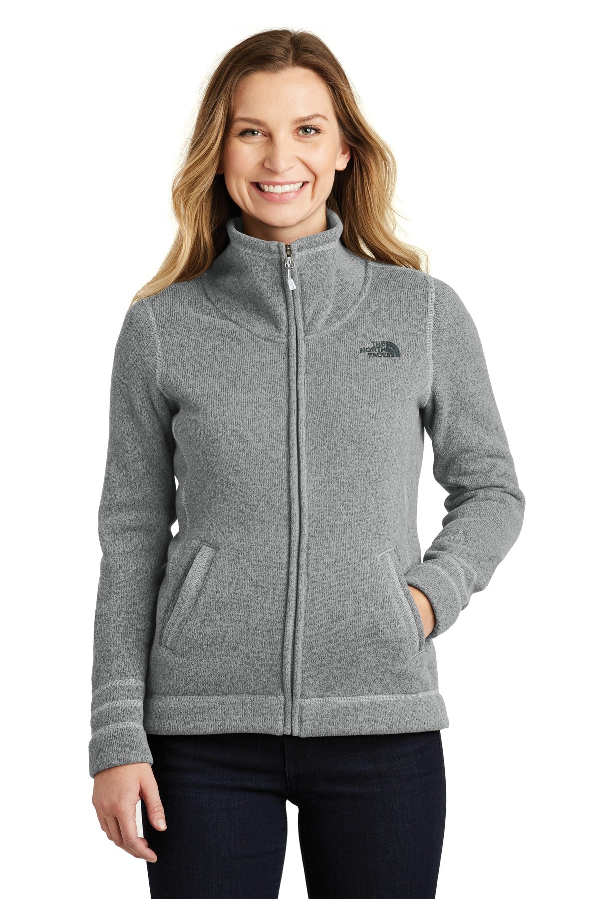 Custom Embroidery or DTF Print - The North Face  ®  Women's Sweater Fleece Jacket. NF0A3LH8