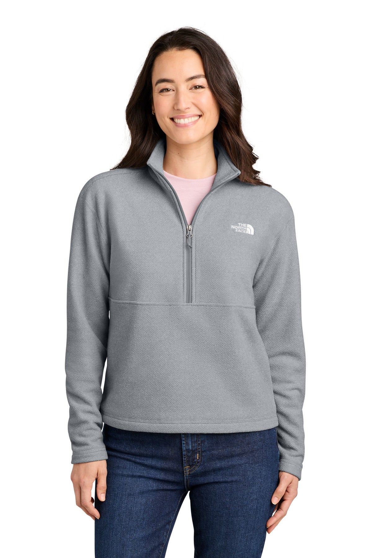 Custom Embroidery or DTF Print - The North Face ®  Women's Textured Pine Grove 1/2-Zip NF0A8JF7