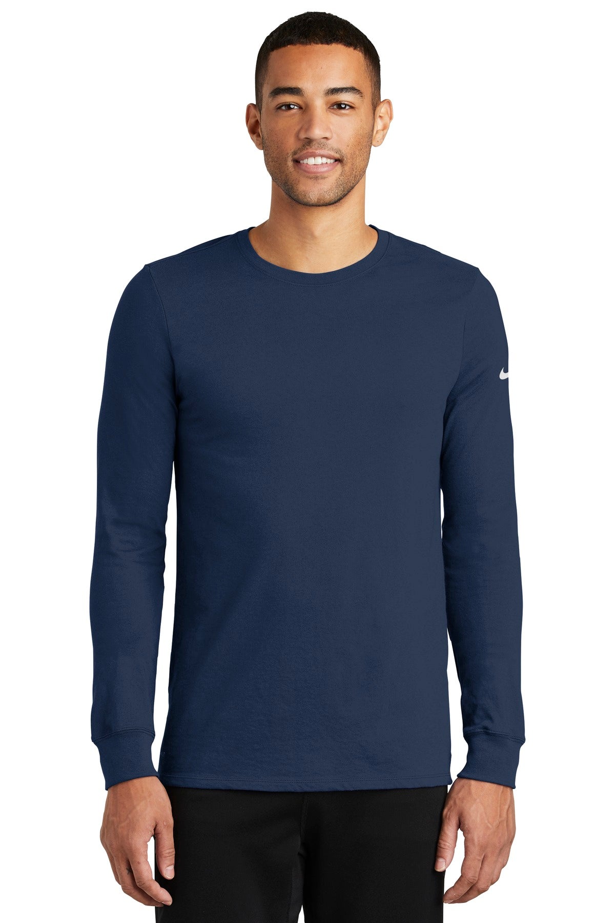 Custom Embroidered - Nike Dri-FIT Cotton/Poly Long Sleeve Tee. NKBQ5230