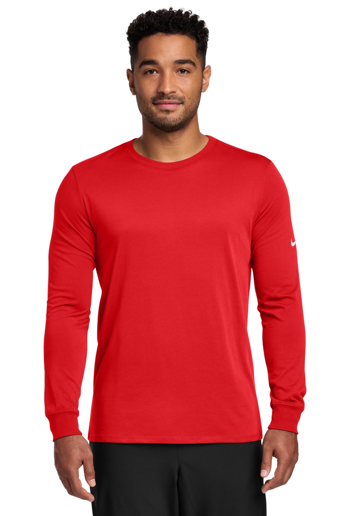 Custom Embroidery or DTF Print - Nike Dri-FIT Cotton/Poly Long Sleeve Tee. NKBQ5230