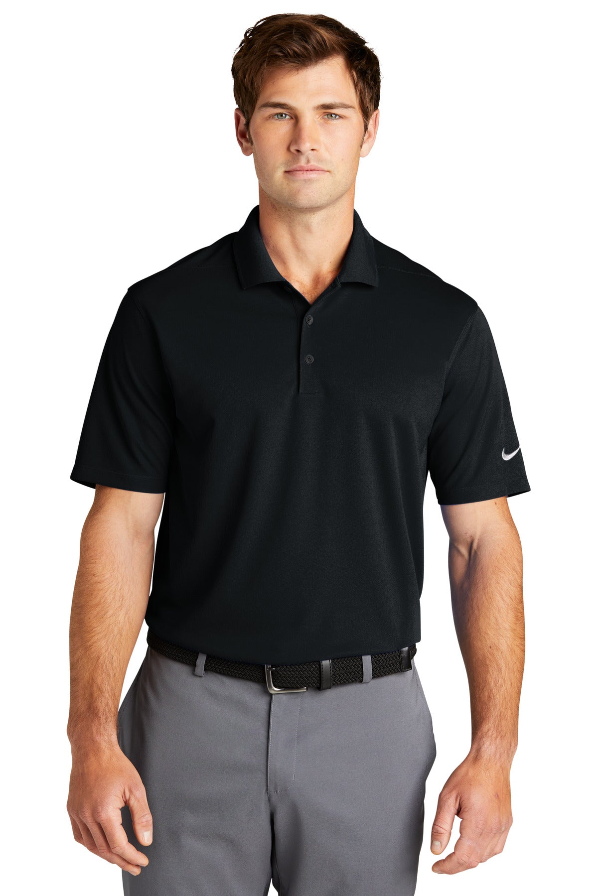 Custom Embroidered - Nike Dri-FIT Micro Pique 2.0 Polo NKDC1963 - Black