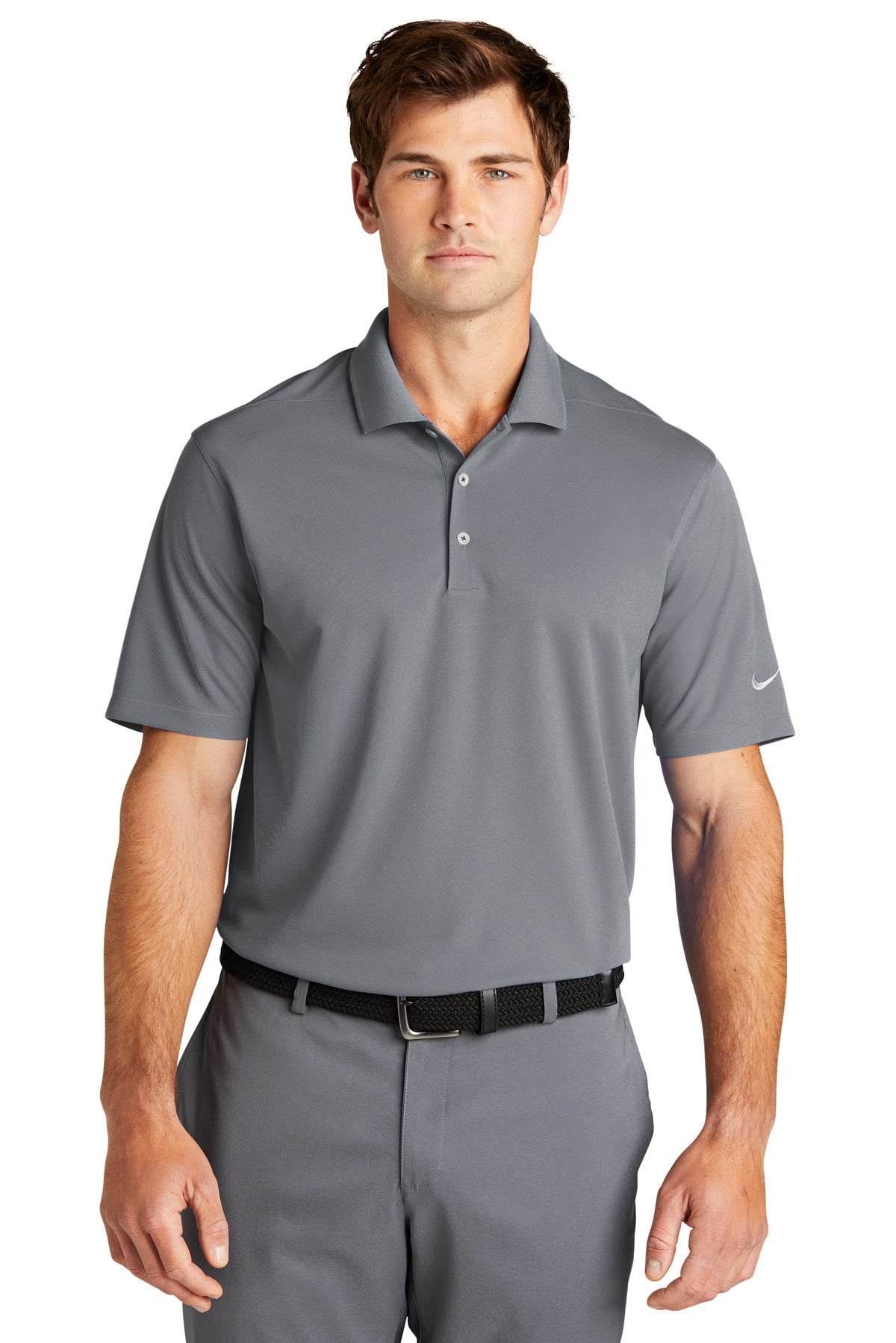 Custom Embroidered - Nike Dri-FIT Micro Pique 2.0 Polo NKDC1963 - Cool Grey