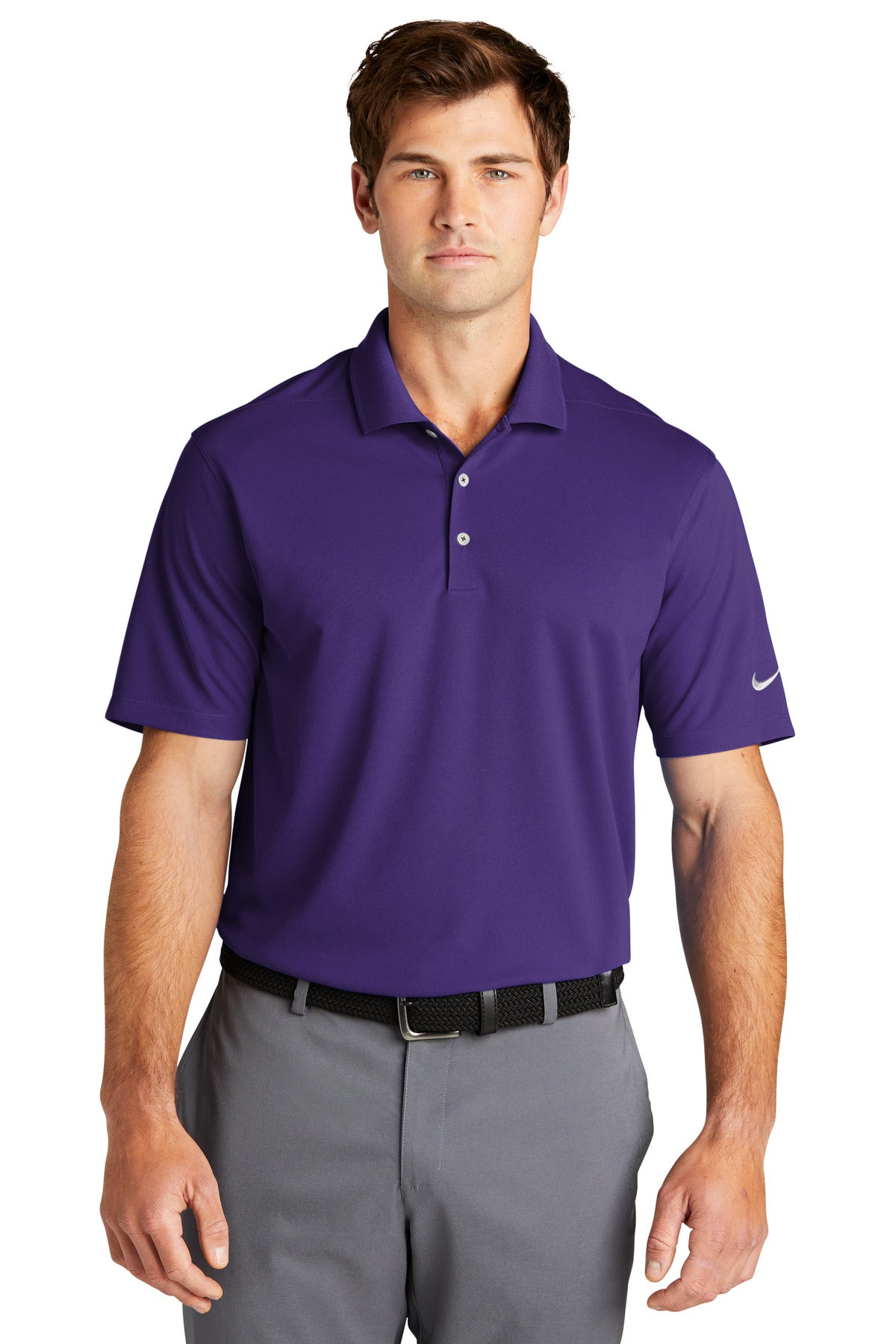 Custom Embroidered - Nike Dri-FIT Micro Pique 2.0 Polo NKDC1963 - Court Purple