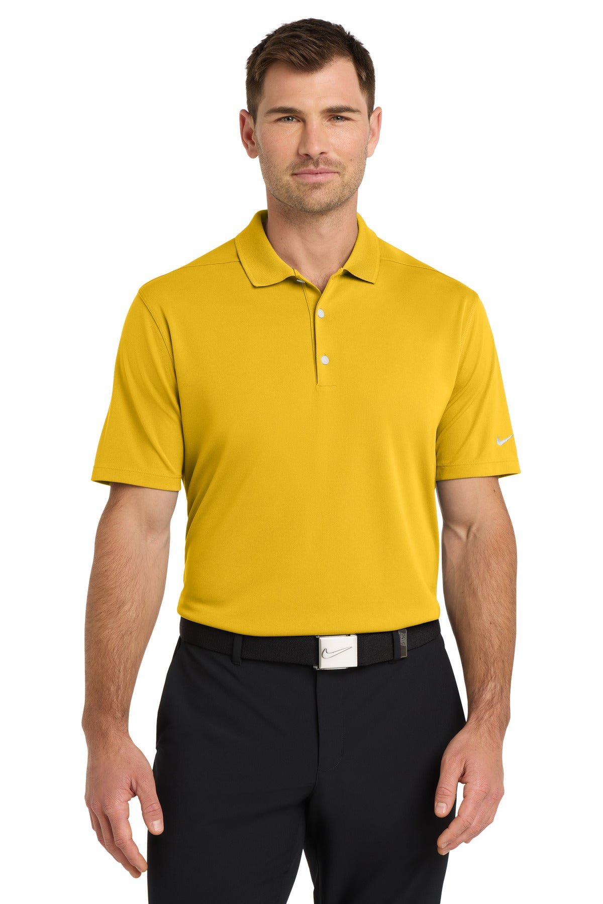 Custom Embroidered - Nike Dri-FIT Micro Pique 2.0 Polo NKDC1963 - Varsity Maize