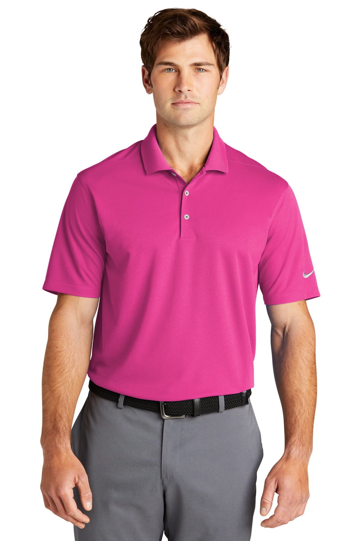 Custom Embroidered - Nike Dri-FIT Micro Pique 2.0 Polo NKDC1963 - Vivid Pink