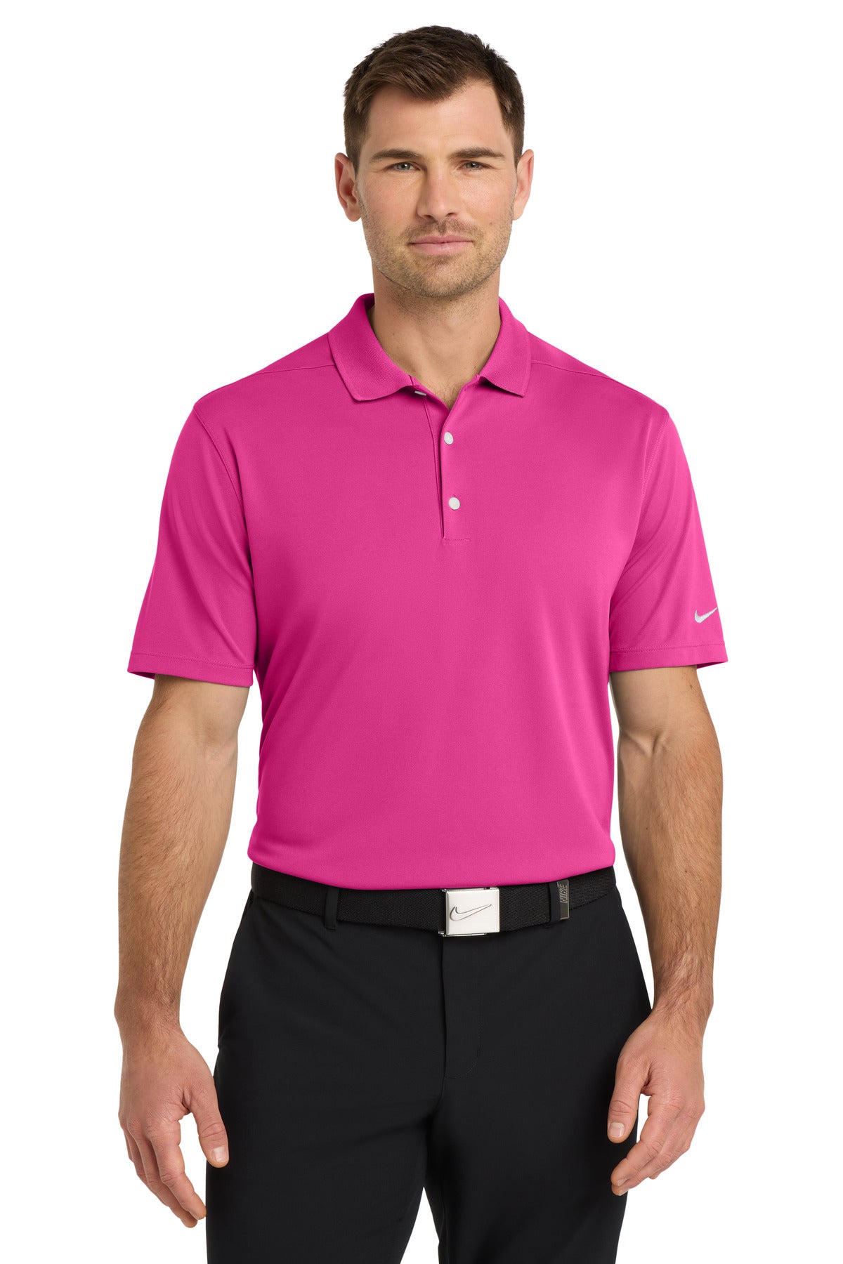 Custom Embroidered - Nike Dri-FIT Micro Pique 2.0 Polo NKDC1963 - Vivid Pink