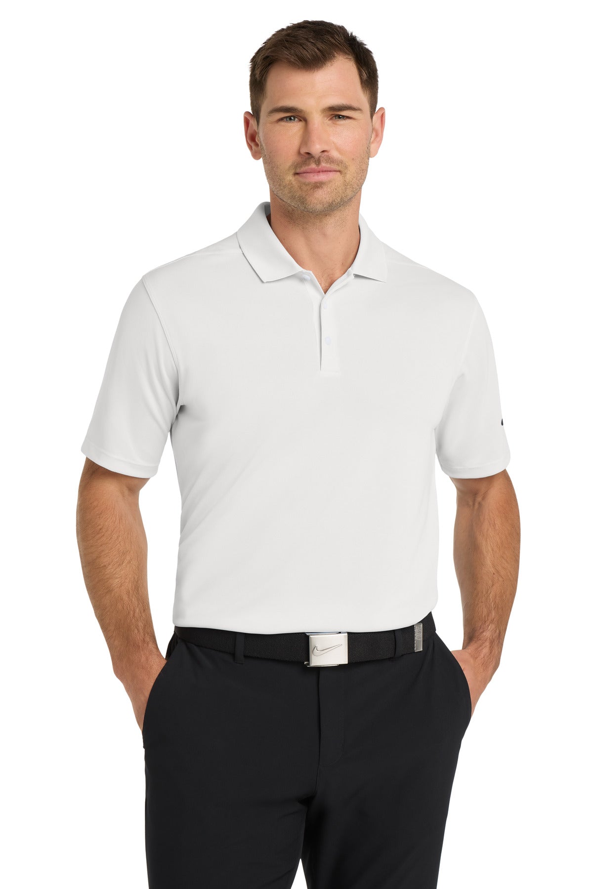 Custom Embroidered - Nike Dri-FIT Micro Pique 2.0 Polo NKDC1963 - White