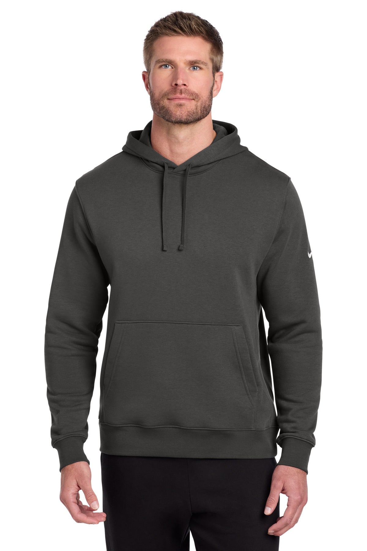 Custom Embroidery or DTF Print - Nike Club Fleece Sleeve Swoosh Pullover Hoodie NKDR1499