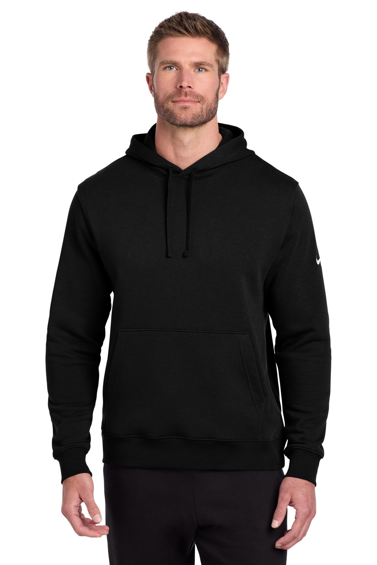 Custom Embroidery or DTF Print - Nike Club Fleece Sleeve Swoosh Pullover Hoodie NKDR1499