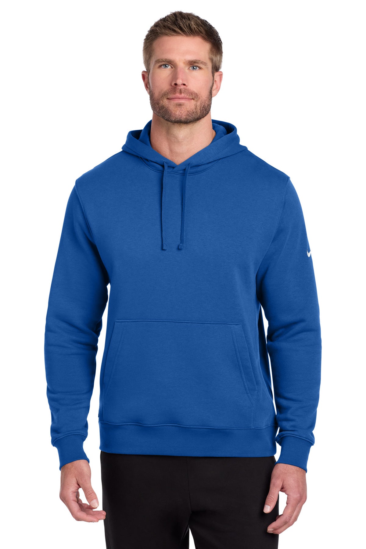 Custom Embroidery or DTF Print - Nike Club Fleece Sleeve Swoosh Pullover Hoodie NKDR1499