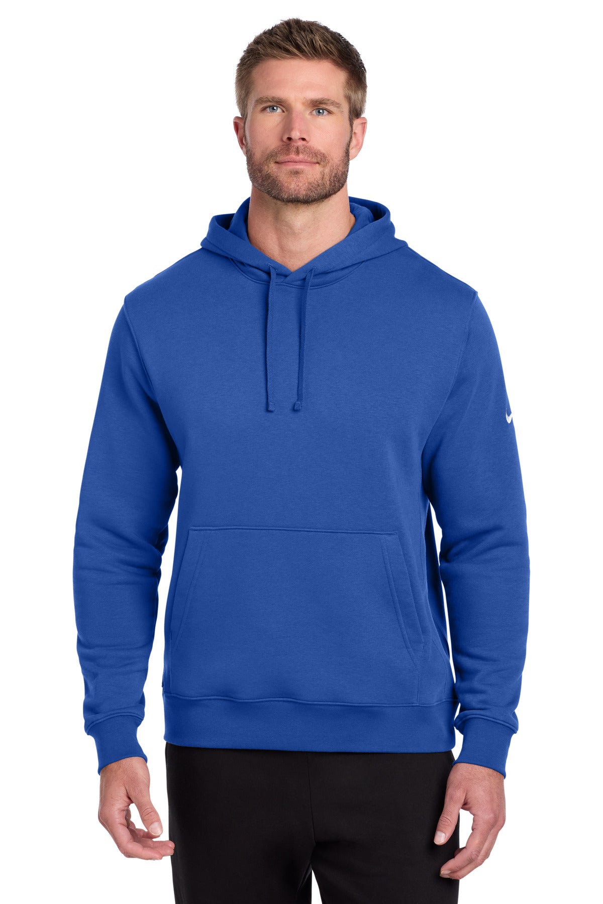 Custom Embroidery or DTF Print - Nike Club Fleece Sleeve Swoosh Pullover Hoodie NKDR1499