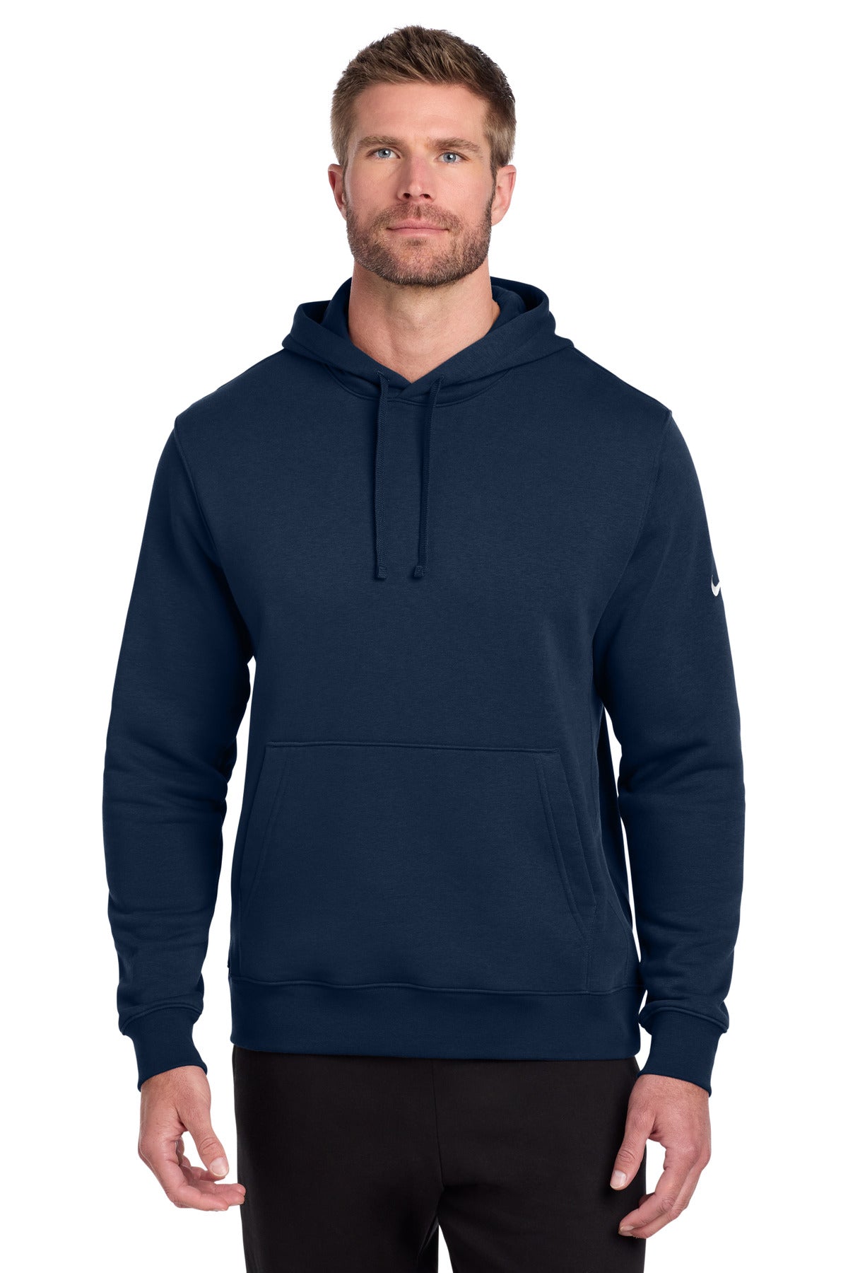 Custom Embroidery or DTF Print - Nike Club Fleece Sleeve Swoosh Pullover Hoodie NKDR1499
