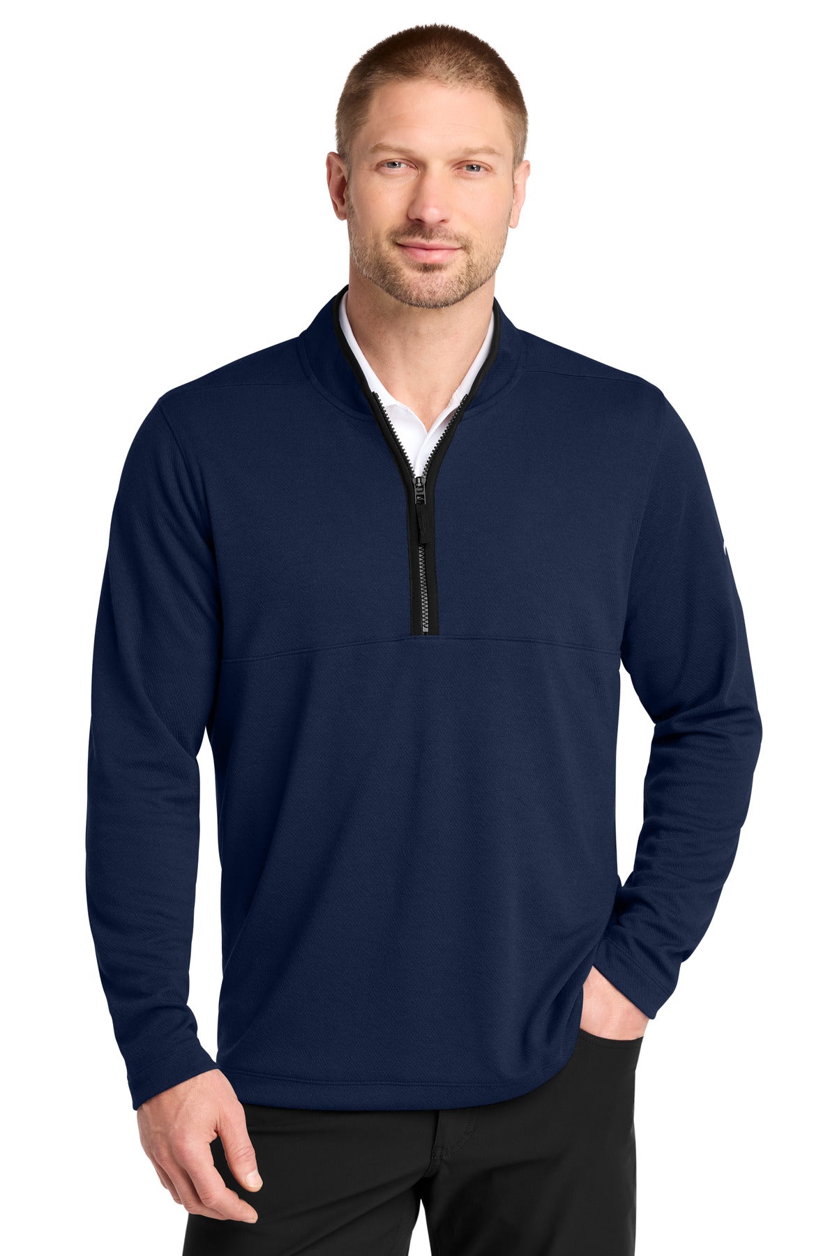 Custom Embroidery or DTF Print - Nike Textured 1/2-Zip Cover-Up  NKDX6702
