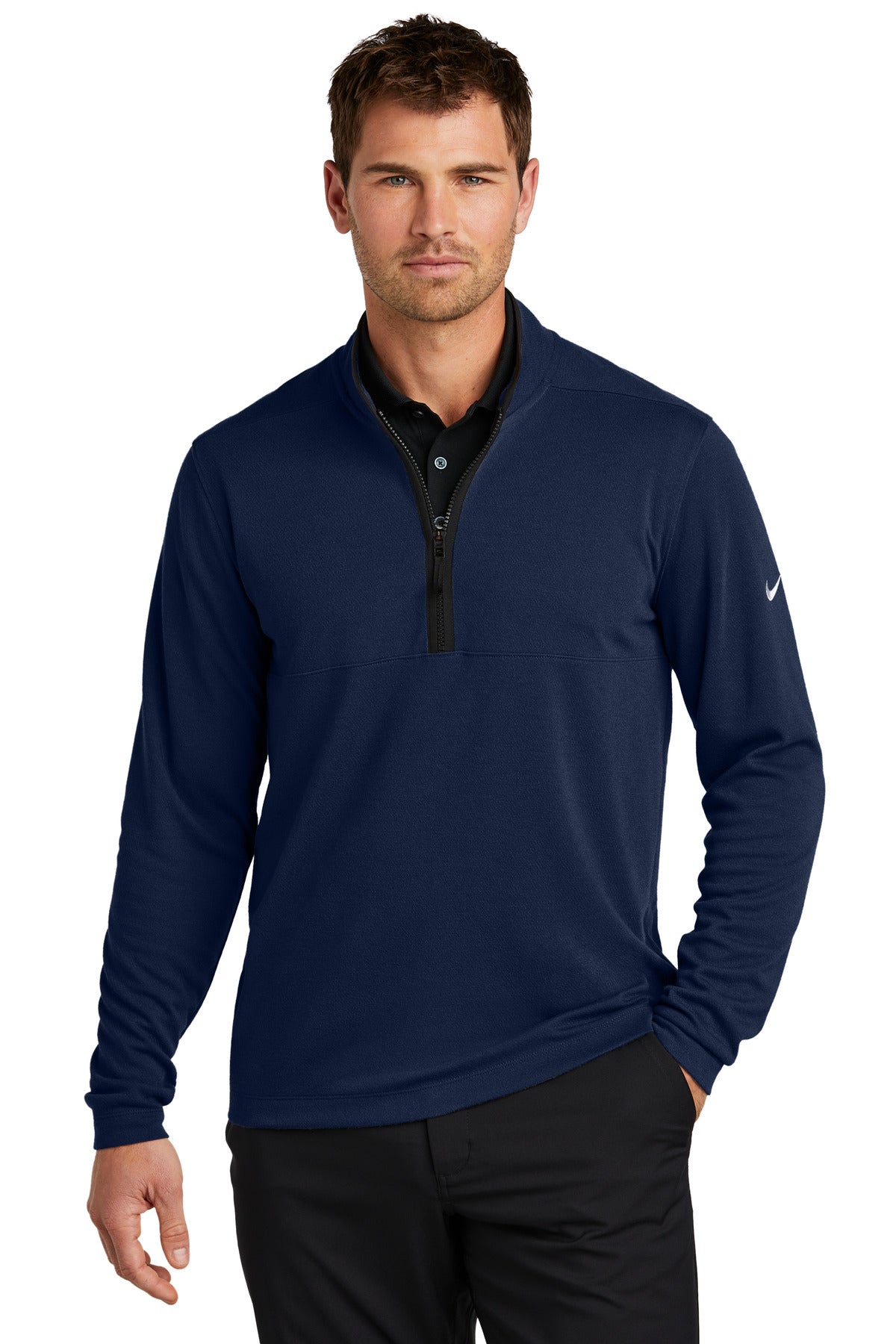 Custom Embroidery or DTF Print - Nike Textured 1/2-Zip Cover-Up  NKDX6702